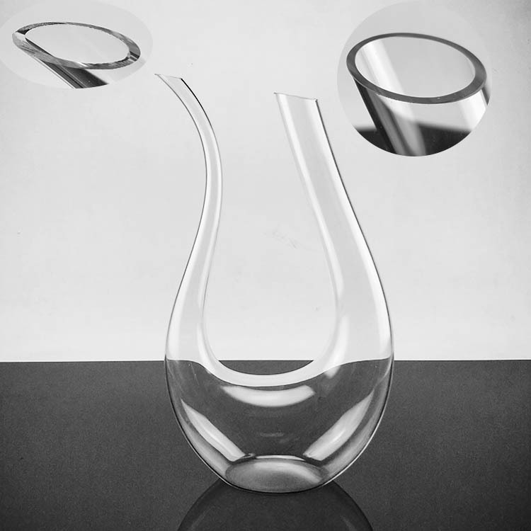 Carafe à vin en verre soufflé à la main en cristal unique de style de luxe