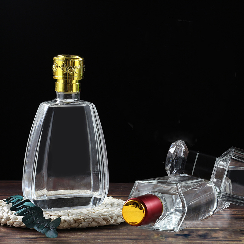 Bouteilles de vin de haute qualité en verre cristal 500 ml Utilisation de whisky de vodka