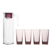 La tasse en verre à usage familial définit des tasses à eau avec un emballage personnalisé
