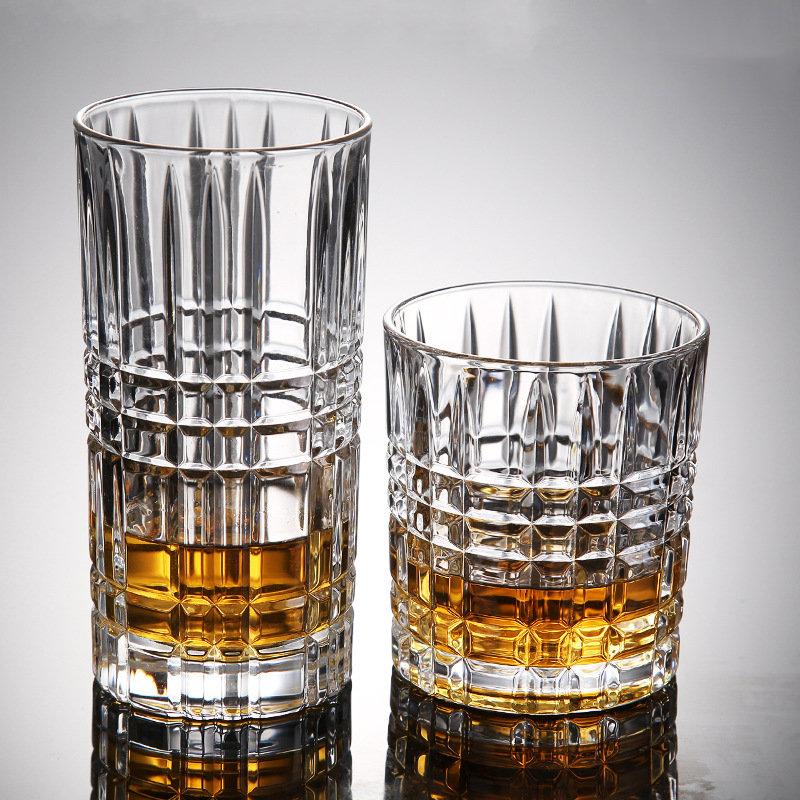 Verre à whisky Diamond conçu 400 ml de tasses en verre à boire réutilisables pour la maison