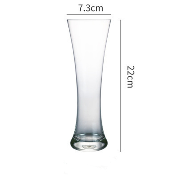 Tasses de boisson glacée en verre de bière de style de luxe de conception mince 350ml